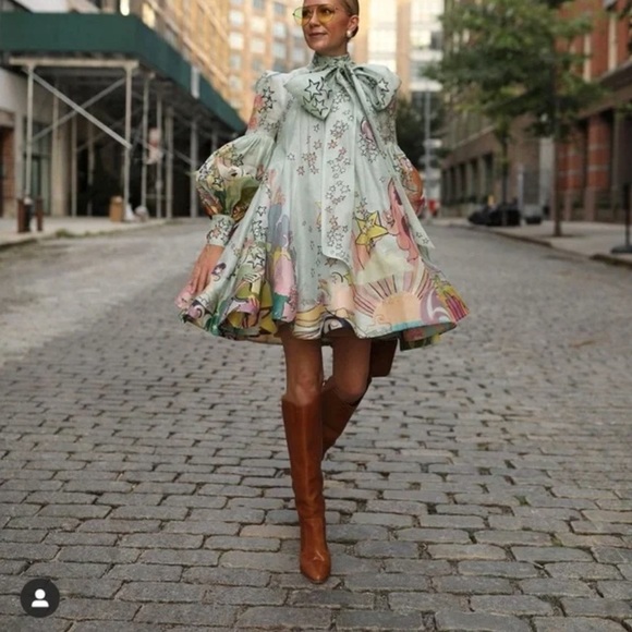 Zara Leather Boots Heels Bloggers Favorite Size US 7.5 In Brown Cognac Color NWT - Picture 12 of 16